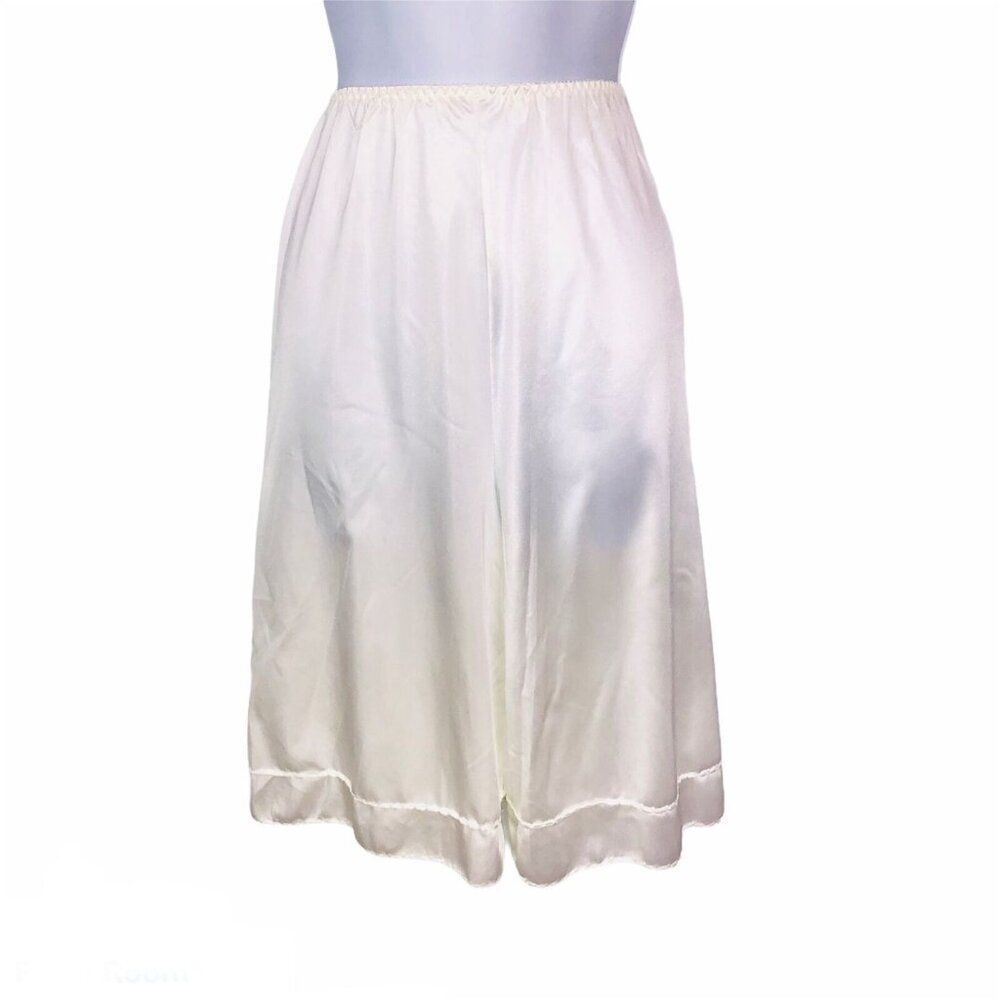 Vintage 70s Womens S White Pettipants Lace Trim Elastic Drawers
